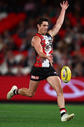 Jack Steele went head to head with Stephen Coniglio in round 1 and probably broke even on the day, limiting Cogs' uncontested ball to 12 out of 24 touches. For his own part, Steele couldn't manage a mark all day and received the ball nine times on the outside compared to 10 inside. Perhaps the wet conditions at the Showground played a part in that, but it speaks to Steele's role in the team which is to run both ways rather than spreading to receive, which can tend to limit his personal fantasy output. He may be a Supercoach special at this point.