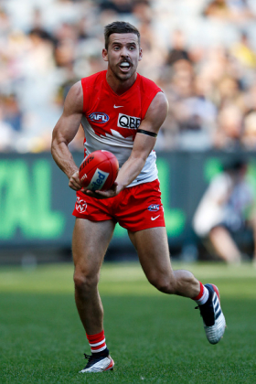 Jake Lloyd has been part of the surprise packet of the season, a Sydney side full to the brim with classy youngsters but also carrying old workhorses like him around in one last bid for finals glory. Their new gameplan is based on playing on from defence at pace, which can sometimes lead to a lot of possessions to a player like Lloyd who loves to run to receive on the outside. On a small sample size, his value is enhanced by Sydney's new fast attacking style, though once teams figure out how to beat it that may change
