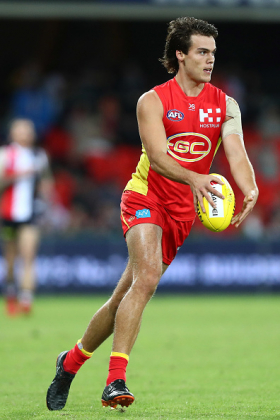 Jack Bowes has had a pleasing year statistically, in somewhat of a breakout to become Gold Coast's most prolific half back. He waxes the ball often on the rebound with Brandon Ellis, with Oleg Markov more of a burst player who saves himself up for line-breaking runs than an accumulating workhorse. The Suns are a decent side this year, contending for the eight though probably not quite good enough at this still-early point in their current build. Players like Bowes hitting their straps is an excellent sign for their future prospects, and he looms as a fantasy premium to come.