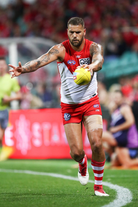 Lance Franklin has always been capable of scoring big bags of goals, even during the defence-focused Clarko's Cluster era of zonal defence shutting down fast scoring. He is definitely in the twilight of his career at the age of 34, but six goals in a win over Fremantle brought back memories of golden years past, his second bag of five or more for the year. Under no circumstances should you touch him in salary cap competitions, but he's very much in the conversation for a spot start in draft leagues against a poor opponent, and his ceiling is big for daily fantasy usage.