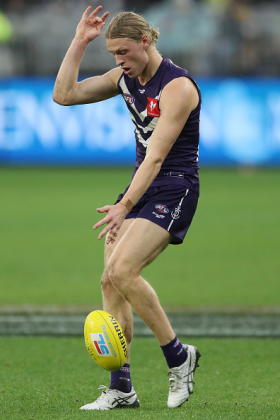 Hayden Young has had no continuity in his senior footy at Fremantle in what is still a very early career phase, but last week saw by far his best statistical return in a loss to the Lions. Fremantle doesn't tend to produce premium fantasy defenders and there is no particular reason why the Longmire era should feature one, but if there is to be an intercept specialist with no responsibility for a key forward then it may well be Young. He should be on the watchlist of fantasy coaches going into the last two games of the season with a view to 2022 value.