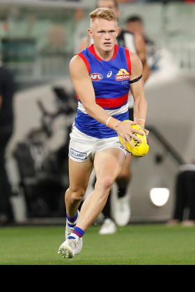 Adam Treloar was a popular pick in preseason to be a bounceback candidate following a bad hamstring injury in the middle of 2020, having been the most high-profile victim of Collingwood's list management disaster with a trade to the Bulldogs. He was shifted from the guts to a wing to accommodate the Bullies' already-stacked engine room and delivered two very poor scores in the first two rounds, albeit that can be ascribed to cobwebs. An ankle injury in midseason has further depressed his scoring, making him a bounceback chance all over again.