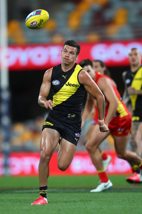 Daniel Rioli has completed a move to half back in the second half of 2021, after putting in a lot of unimpressive performances as a small forward in a Richmond attack that really could have used him working on all cylinders. Life is easier behind the ball, and he has put together a string of startable scores to reward any fantasy coach in draft leagues who picked him off the free agent pool. Shane Edwards played this role last year as well before reverting to his usual mid/forward slot, and there's no guarantee that Rioli won't swap positions again with Liam Baker.