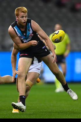 Willem Drew is now best 22 at Port Adelaide, replacing Tom Rockliff as a purely inside mid with not much else in the toolbox. He has to live or die by his work at the coalface, which means he had better be good... and he may not quite be there just yet. His presence in the rotations may be a reason that Port have dropped away in their previous clearance dominance, and while you can see that he has potential he probably needs another year or two in the gym to bulk up to the level required to match it with mature bodies. For fantasy, he's not there yet at all.
