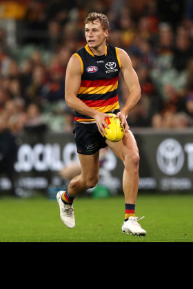 Jordan Dawson has completed a high-profile off-season move from Sydney to Adelaide and rewarded those who thought he still had some statistical ceiling left in him following his breakout 2021 campaign. His scoring in basic formats has risen double digits, as he has moved from a traditional half back role up to a wing and floating back in the modern quarterback style. His effect on the game is the same, as evidenced by his Supercoach score, but the mix of his game has shifted away from tackles and towards marks, making him a strong top six fantasy back contender.