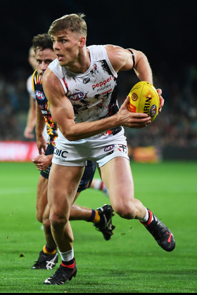 Mason Wood comes up against his old side North Melbourne today, and he'll be looking to put them to the sword while they are down. He started his life as a third tall forward for the Kangaroos and spent too much time on their list clogging it up, to be honest, before St Kilda took him from the footy scrapheap to play a role off a wing. He is normally not relevant at all for fantasy, but might be worth a play in daily formats today for the revenge factor.