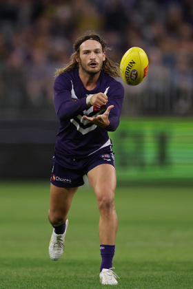 James Aish is a journeyman who moved from Collingwood to Fremantle a few years ago and has been towards the bottom end of the best 22, playing whatever role he is asked of by the coach without cementing any one in particular. This year he has played half back mostly with a bit of outside midfield, and last week after half time he moved to inside mids to tag Clayton Oliver with some success. He may be asked to so the same again for Lachie Neale today for a full game, making him an interesting spot start in draft leagues and daily fantasy formats.