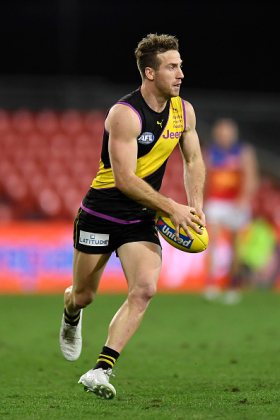 Kane Lambert is substitute for tonight's game and is a bit of a symbol of the current Richmond list position. He is suffering from a degenerative condition which means his knees are bone-on-bone, a problem which won't go away and will probably mean his career is curtailed earlier than he would have liked. He is almost literally on his last legs, in other words, as are many of the triple premiership Tigers. It's hard to see much in the way of value in the old stagers for fantasy purposes, and it's younger conveyances like the debutant Judson Clarke who attract interest.