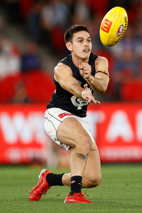 Zac Fisher has been given the high accolade by pundit David King of being capable of becoming an All-Australian in his favoured role of half forward flanker. That is a lot of pressure for a still-young player who has only just cemented his spot in the best 22 of a good team. It's also a big ask for a small player who doesn't have the body to play inside, as he has to rely on his delivery inside 50, which is exquisite at times. He only has to look at teammate Jack Martin for an example of a talented player who never lived up to his potential. An interesting keeper league asset.