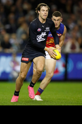 Lachlan Plowman is one of the only key defenders left uninjured at Carlton, and that is bad news for the club as they seek make the well-established jump from 13th straight into the heart of a finals campaign the next year. Jacob Weitering has become the fulcrum to a pretty decent defence in a side that is definitely a contender for September, but injures to him and almost every other defender 190cm or above has left the Blue wall fairly leaky. Plowman is an average to poor defender himself, and if he's still in the side in late August the Blues are in a spot of bother.