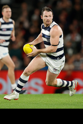 Patrick Dangerfield has been plagued by calf injury this year, a problem that is known in footy as an old man's injury. He is an old man in footy terms, as are many of his teammates at the Kardinia retirement village, but his gamestyle is based on explosive pace out of congestion and is probably most at risk of having his career curtailed by persistent niggles. As a fantasy asset he was always capable of putting up big scores on his day but also went missing for quarters at a time, working hard in every quarter but sometimes resting forward and out of the play. He is almost out of tickets.