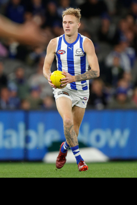 Jaidyn Stephenson is probably the poster boy for all that has gone wrong for North Melbourne. Brought in after an extremely promising start to his career at Collingwood, he has struggled with injury and form, and looks to have stalled if not gone backwards in his time at Arden St. His current role off a half back flank is about as easy as it gets for a league footballer the way he plays it, as his defensive work is poor and he has a tendency to sheepdog the packs. Is he the problem, or is it the club around him that is stunting his growth? Perhaps a new coach might unlock his value.