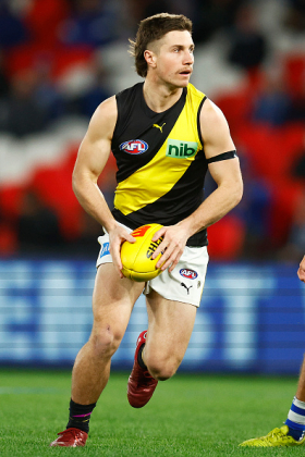 Liam Baker is probably the Richmond player most likely to take the mantle left by the retirement this week of Kane Lambert. No player exactly matches the skill set of another, of course, but Lambert played a particular role off a HFF and rotating into the middle that was key in the Tigers' premiership run, and coach Damien Hardwick has been searching for a replacement ever since Lambert's knee problems slowed him down. Baker's talents probably lie more towards the flanker side of that role, making him a questionable every-week fantasy play.