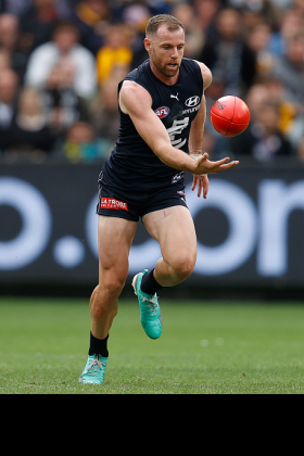 Sam Docherty was mooted for a possible midfield shift in the 2023 preseason, which didn't end up happening in round 1. Nevertheless, his quality and role is such that he doesn't need to start in the centre to rack up possessions, even venturing far enough forward for a goal now and then as he has done in the past two season openers. He is a free-wheeling fantasy scoring machine, more than capable of halving or winning defensive contests when required but much more often zoning off to create on the rebound. If he's not in your salary cap side, why not?