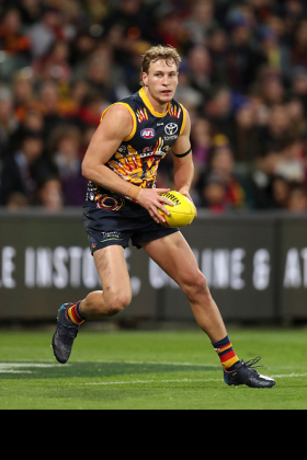 Jordan Dawson was a strong contender for top six fantasy backs in fantasy this year off a strong 2022 and assuming the mantle of the captaincy for Adelaide. So far this year he has played mostly in his floating half back position, but at times has had to sit at full back covering for injuries or been swung into midfield with multiple centre bounce attendances. His role shows how valuable he is to the Crows but it can also mean his fantasy scoring can rise or fall depending on what is going on around him. He is the new Chad Cornes, effectively: a firefighter chasing spot fires.