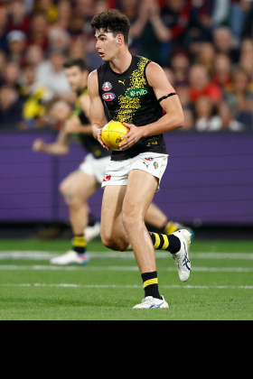 Samson Ryan will be asked to shoulder much of the ruck load today with Toby Nankervis injured and Ivan Soldo a late withdrawal. He has shown that he can be dangerous as a forward with a couple of small bags of goals even in a team that is very beatable these days, and was left to ruck solo after Soldo was subbed late last week. Can he take on a full game in the rough and tumble of a senior AFL ruck slot? Bailey J. Williams is his opponent today, not the greatest tap ruckman but a big body who will crash and bash. Fantasy owners will be cringing every time there is a clash.