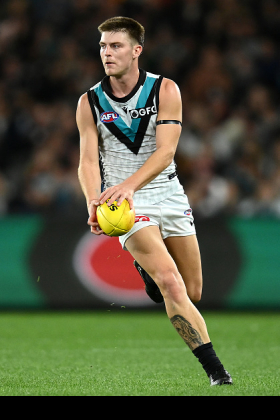 Dylan Williams has been one of the largely unsung but most lucrative cash cows of the 2023 AFL fantasy season, coming into a Power side on the up and nailing down a half back flank spot with some pretty stiff competition. With Darcy Byrne-Jones converted into a defensive forward and Riley Bonner moving up to a wing, Williams has surprised many with his job security and paid the faith of those who bought him early and cheaply. The question now is whether he is a keeper, which is most likely answered in the negative. Say sayonara if you sell him over the byes.