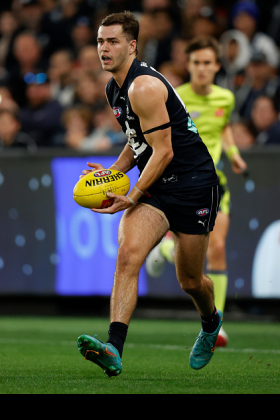 Brodie Kemp is the sort of player Carlton needs a lot more of: young, capable and with a high ceiling. He showed a lot in last week's game playing third tall defender with a heap of intercepts zoning off his man in front of key forward leading up the ground, just the sort of player who thrives in modern footy (and scores in fantasy). He should already play every week ahead of the likes of Caleb Marchbank and Lachlan Plowman, and his arrival to the side has freed up Mitch McGovern to roam up the ground and find his best game too. Plenty of things going wrong for the Blues, but not this.