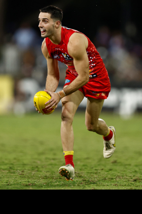 Brayden Fiorini has been a fringe player at times for Gold Coast, spending weeks on end at VFL level while newer and shinier conveyances were given senior spots. Recent events have conspired for him to return to the ones and run through central midfield, as Bailey Humphrey and Alex Davies have been sidelined. The looming return of Touk Miller is the big unknown, but the midfield mix is still a work in progress as evidenced by the way Carlton blew them away at centre bounces a few weeks ago. Fiorini is riding a wave, with questionable long-term JS.