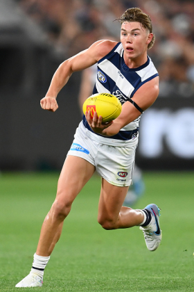 Tanner Bruhn transferred from GWS in the off season looking for new opportunities, and is perhaps lucky to have walked into a Geelong side that has been missing multiple senior midfielders for most of the year. In the absence of Cam Guthrie and Patrick Dangerfield he has attended a lot more centre bounces than he did for the Giants, albeit his disposal rate of a bare 15 is nowhere near the output of those two premiership stars. It's not as if he's a quality-over-quantity player either, so with the proviso that he is still only in year three, he doesn't look like much of a fantasy player.