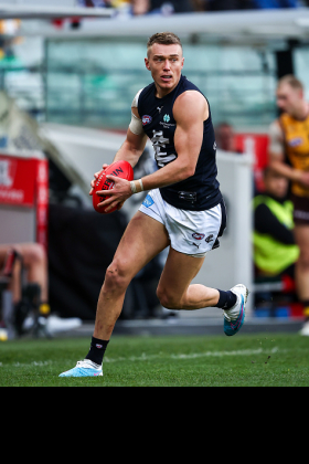 Patrick Cripps is one of those born leaders who carries his club on his shoulders, and sometimes it shows... literally. He has struggled with shoulder problems in recent years and has often turned out with heavy strapping on one or both upper arms, not to mention back issues which have hindered his agility and left him lacking the ability to baulk. In recent weeks, however, he has cast aside the gauze and even put a step on a Gold Coast opponent last game. Are we going to see him return to full fitness as he tries to drag Carlton towards September?