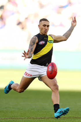 Shai Bolton is probably headed for another All-Australian jumper this season, the perfect template for the small forward running through midfield with high hurt factor and the ability to win his own ball, particularly at centre bounces. He is not quite as good at this role as Christian Petracca or Toby Greene, but he's best 22 in the league in a sport where you'd like three of those types on your teamsheet, just edging out Zac Bailey. As a fantasy player he is a solid every-week starter in draft leagues, but not quite at the top echelons of accumulation to make him a top six forward.