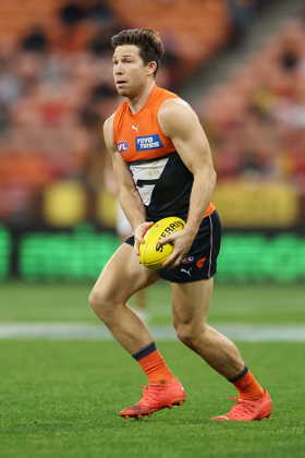 Toby Greene has been talked about again this season as an All-Australian lock, and there is no one better in the league at the attacking half forward flank position. Unfortunately for fantasy purposes, this role can see him out of the play for quarters at a time as if he's not getting rotations on ball he can lack supply as the clearance battle waxes and wanes. His scoring floor is so low that those highlight-reel things he does that nobody else can do are just not enough to sustain a premium fantasy average. He's a solid draft league starter at best.