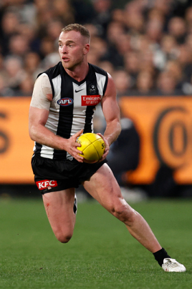 Tom Mitchell is some pundits' pick to take control of tonight's final, as one of the senior leaders in a side full of younger conveyances even though he hasn't been a Magpie for long. He was dropped during the late states of the home & away season after dropping away in form, and his age and injury history suggests this may turn into a permanent trend line. He is a Brownlow Medallist after all, and games like this are exactly what he was recruited for. A wet track will suit him to slow the game down and turn it into a contested scrap. Your time to shine, Titchell.