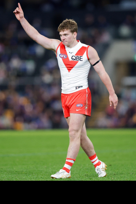 Angus Sheldrick is one of a host of young Sydney Swans midfielders who could benefit from the early-season absence of Luke Parker with a broken arm.