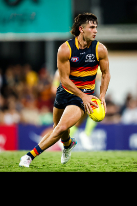 Josh Rachele is reportedly one of the younger Adelaide midfielder/forwards set to benefit from a shift out of the pivot by Rory Laird.