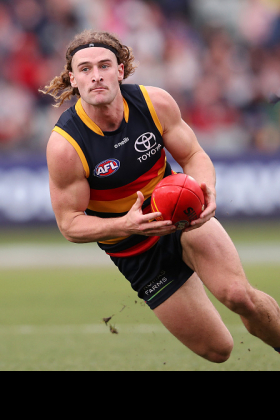 Sam Berry started many centre bounces last week as a forward then zoned up to midfield to play as a defensive midfielder. His reduced fantasy price coming into 2024 is due to his job security last year being so low that he played a lot of SANFL. We know he can win his own footy when released to play pure midfield, but that does not seem to be his fate this season, at least not early doors. Can he prove to be a reliable stepping stone, or are fantasy coaches better off looking to fill their midfield benches with genuine rookies instead? It's a berry juicy conundrum.