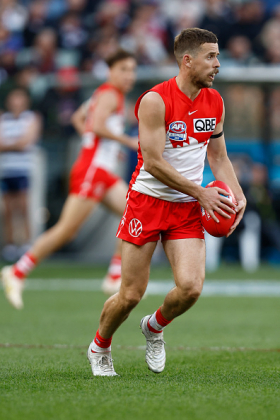 Jake Lloyd has started the year mostly starting off a wing, after a career mostly spent as a loose half back. He has supreme ability to find the footy in space, we know that, and he can defend when he wants to, or at least know where to stand to block leading lanes. Does he have the energy to find the footy enough on the outside when it's not coming at him? Early signs point to no, and his fantasy value even in draft leagues is dropping away as a consequence. If you owned him in a draft league, you would be looking at other options for starting this week.