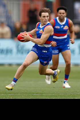 Harvey Gallagher has been one of the less-heralded but more important fantasy rookies of the 2024 season so far. As a mature-aged pick in his second year at the Bulldogs, most fantasy coaches judged him to be behind Jack Macrae and Caleb Daniel at the start of the season. You can never rely on Luke Beveridge to bowl in the slot, however, and he's been bowling some chin music to both of those established midfielders by rotating Gallagher through the middle across the opening month. Bevo giveth and Bevo taketh away, but on this asset you'd be collecting tidy profits.