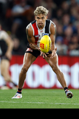 Liam Henry came across from Fremantle in the off season after a breakout campaign running off a wing, beating the likes of Nic Martin. At St Kilda he has largely been stuck on a half forward flank, a position which does not maximise his tireless running to present on the outside. In recent weeks, however, coach Ross Lyon has tried him as an inside midfielder where he has shown that his ceiling as a player might not be teammate Bradley Hill but Bradley's brother Stephen, who could tear teams apart with inside/outside bursts. If he can add accumulation, he could be anything.