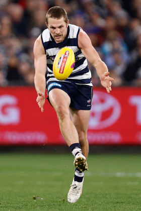 Tom Atkins was one of the more important roleplayers in Geelong's long-awaited flag run in 2022, but his transition into A-rotation midfielder this year has been less than impressive. Perhaps he has not been fully match-fit all year, maybe it is just that he is concentrating on defensive midfield jobs rather than flashy stuff with ball in hand. With Patrick Dangerfield likely to retire or take a lesser role next year, it's Atkins' time to step up to become a consistent A-grader to befit his status at the club. Maybe a better preseason will unlock his best game in 2025.