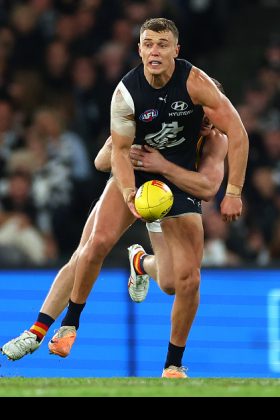 Patrick Cripps is not the reason the Blues are on a 1-4 run after starting the season 11-4. He has one job in this team - first hands on the footy at stoppages - and he is still as good at that as anyone in the caper, including last week in a heartbreaking loss to the old enemy Collingwood. He can only do so much himself. When the game is not decided on scoring chains started from stoppages but on turnovers and fast breaks, he has to watch the game flow around him with faster units going past him. Today might be another of those days.