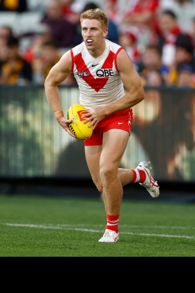 Matt Roberts has been named on a half back flank to start season 2025 for Sydney, which is without Harry Cunningham for a while and has already moved Jake Lloyd up to a wing for much of the last campaign. Plenty of fantasy coaches have Roberts in their sights as an improver, coming off an injury-interrupted season and having completed an exemplary preseason. At least they will get a free look at him in opening round before committing to a starting roster spot for the forthcoming AFL fantasy season.