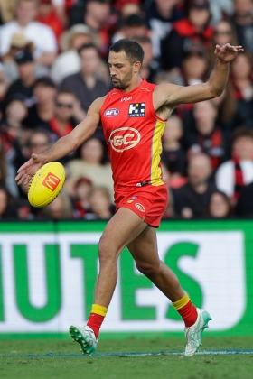 Ben Long was one of five Gold Coast Suns to be named in the squad of 44 for the annual All-Australian team this week. He and Jamie Elliott were the only two players named who are genuine medium forwards, with all others primarily midfielders who rest forward in the modern style. While Long's role was technically as third key forward for the first half of 2025, mostly due to injury to genuine talls, the recent addition of Jy Farrar to play that role has not slowed his flow of goals to reach 40 before tonight's game, where he should fill his boots against the Dons.