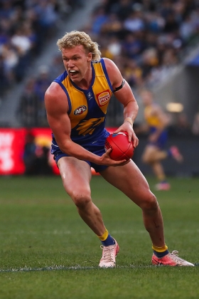 Reuben Ginbey is one of a number of early-drafted juniors the Eagles earned through years of bottoming out. Harley Reid takes all the headlines these days, leaving the likes of Hewett and Reuben Ginbey to find their role to play as part of the support cast, and there's nothing wrong with that. Ginbey is being tested as a Beau Waters-style half back enforcer, but Hewett is one of a host of youngsters yet to settle into a best 22 spot that he wins through results rather than potential. New coach Andrew McQualter has a lot of clay to work with, and Hewett awaits a mould.