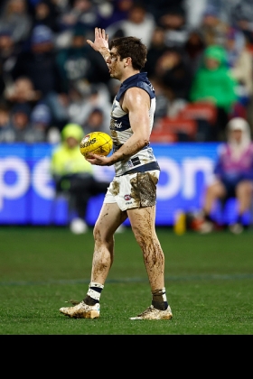 Shaun Mannagh returns for his first senior start of 2025 tonight, after starting the campaign in the VFL while more established conveyances went around under the bright lights. Perhaps his appearance in the 22 and the apparent consignment of Mitch Duncan to the VFL is a sign of a change in approach by Geelong hierarchy towards its list management, which across the past few decades had not countenanced such a tawdry event as a rebuild. Mannagh is a mature-ager and thus not a 200-gamer, but he might be a transitional player for club and fantasy.