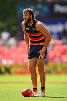 Riley Thilthorpe has enjoyed the start to the 2025 AFL season as much as anyone, booting big bags of goals in Crow wins with a pleasingly high floor of statistical output. Such riches do not last forever, though, and as a full forward rotating in ruck he will have his quieter days when the flow of leather is not being funneled towards him in quite such voluminous fashion. Like Sam Darcy, his numbers across the first month of season may lead some to think that the rules have changed and key position players are now premium... reality is likely to intervene sooner or later.