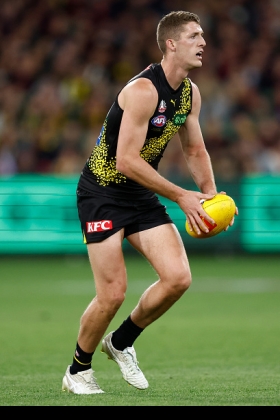 Ben Miller has one of the most important skills for a modern AFL player: being very tall. As such he has filled a variety of roles at the rebuilding Tigers, including key positions at either end of the ground plus helping out in ruck to varying degrees depending on the fitness of teammates. Recent trouble surrounding Noah Balta has meant his presence on field is more necessary than ever, and if Balta's career is headed for the skids then it is Miller who will have to hold the spine of the team together for 200 games or more. Is he up to the task?