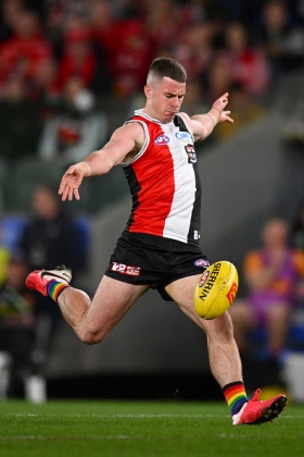 Jack Higgins is leading the St Kilda goalkicking by a goal per game already, and is probably going to win it due to gun full forward Max King watching on from the sidelines with long-term injury and Dan Butler yet to appear with an Achilles problem. If the Saints are to challenge for a top eight spot in 2025, they need Higgins to have a Stephen Milne or Toby Greene kind of year with at least 50 goals and a lot of coattails for the kids and roleplayers around him to ride. At least he has largely fixed his early-career goalkicking yips... or you hope he has.
