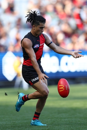 Isaac Kako has played every game for Essendon so far in season 2025 and is still in a lot of fantasy teams, although his scoring has been patchy with a fairly low floor. He is a crumbing forward of the old school, not one to get particularly high chasing kicks or participating in zone defence, but staying deep near goals to convert a small number of opportunities. This is a recipe for a variable fantasy output, though it does not mean he isn't useful as a cash cow. All you need out of him is one big game at the right time to supercharge his value. Perhaps tonight against the Roos?