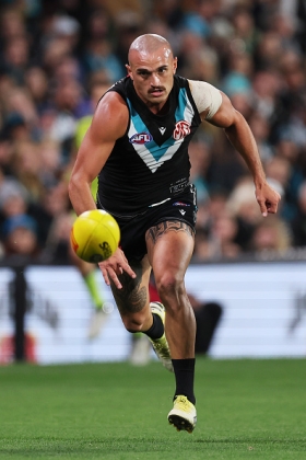 Sam Powell-Pepper seems destined to play out his career as a small forward after showing promise early in his development on ball. There is no shame in not having the tank to run out a game in the guts, and he can make excellent contributions with his fierceness on the chase and bullocking work in packs at forward 50 stoppages. Showdowns like tonight are set up for impact players like SPP to maximise their influence on a tightly-fought contest, and he has as much chance as anyone to secure a prized medal if he can be the X factor that the Power needs, especially without Willie Rioli.