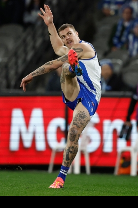 Cameron Zurhaar is a mercurial player, a word that is most often used to describe high talent but low consistency. Some weeks he can look like he is not even AFL standard with poor chase and second efforts, other days he bobs up with a bag of goals and an impressive highlight reel. As a fantasy player his scoring is way too reliant on him getting opportunities inside 50 and converting them, not helped by North Melbourne's lack of a third tall forward meaning that Zurhaar has to play a low-possession target role. When he's on, though, he looks like a champion.