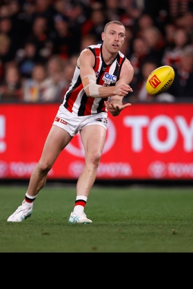Callum Wilkie made his name at St Kilda playing full back but, like Jacob Weitering and Darcy Moore, he has had to adapt his defensive talents to also be able to play centre half back, as his role in the team is now to take the opposition's best tall target regardless of where they start. Today he gets Ben King, Coleman Medal contender for a team which gives him plenty of quality supply, a more traditional full forward who leads from the square. Wilkie's KPIs are partially to prevent King booting goals, but also to intercept when he can. Fantasy coaches will stay away.