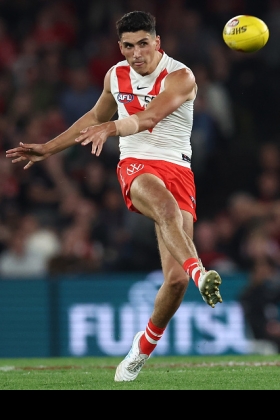 Justin McInerney has always been more of an outside player than one whose reputation has been made at the coalface, but in recent weeks coach Dean Cox has tried him out there at times, searching for a better mix of players rotating through the centre. He has effectively taken over the role of Chad Warner, with the latter now shifting to more of a permanent on ball role. You always want a balance of inside bulls and speedy gazelles to cover all kinds of exits from stoppages, and McInerney's one wood is still his delivery inside 50 so he is not likely to turn away from that.