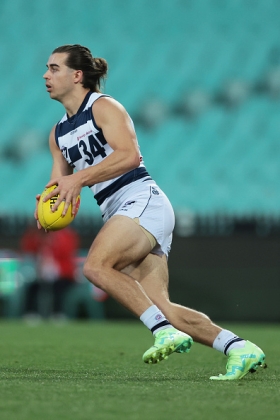 Oisin Mullin seems to have inherited the exact role of his countryman Mark O'Connor at Geelong this year: rotating in defence under normal circumstances but when called upon goes to midfield to apply a tag on the opposition's most dangerous accumulator. The man they call Yoshi has been given jobs to sit on the best players in the league across the last six weeks and, without being talked about as having built himself a reputation as a stopper, does have the scalp of Zak Butters. Today he most likely goes to Noah Anderson, who probably has the tools to beat him.