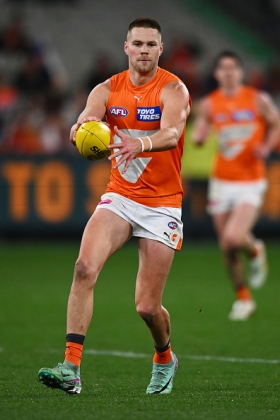 Harry Himmelberg has played every role on an AFL field at senior level, including key positions at both ends and a bit of ruck. He doesn't have the endurance running of a Mark Blicavs, but like Blitz he has mostly started on a wing recently, with Leek Aleer playing his previous role as third tall defender. Tall wingmen have an advantage when zoning towards either goalsquare to spoil or mark. His role now is more of a quarterback, allowing Josh Kelly on the opposite wing to attack and freeing up Lachie Whitfield from responsibility to defend off half back.